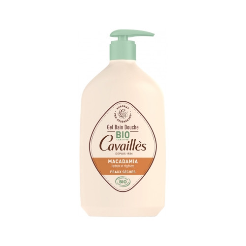 ROGE CAVAILLES Gel Bain Douche Peaux Sèches Macadamia Bio 1 L-20187