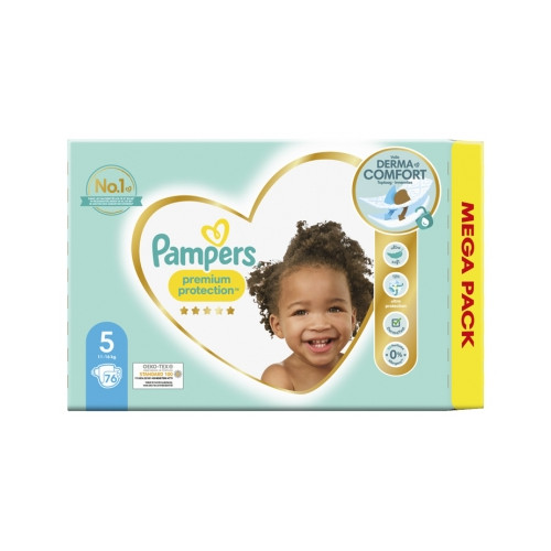 PAMPERS Premium Protection Mega Pack 76 Couches Taille 5 (11-16 kg)-20210