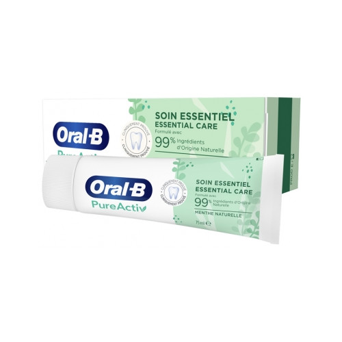 ORAL B Dentifrice PureActiv Soin Essentiel 75 ml-20213 ORAL B Dentifrice PureActiv Soin Essentiel 75 ml-20213