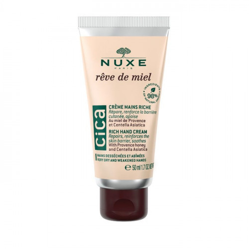 NUXE RÊVE DE MIEL - Cica Crème Mains Riche - Mains Desséchées et Abîmées, 50ml-20231