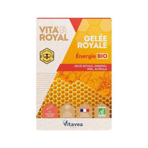 NUTRISANTE Vitavea Vita Royal gelée royale énergie bio 10 ampoules-20239 NUTRISANTE Vitavea Vita Royal gelée royale énergie bio 10 ampoules-20239