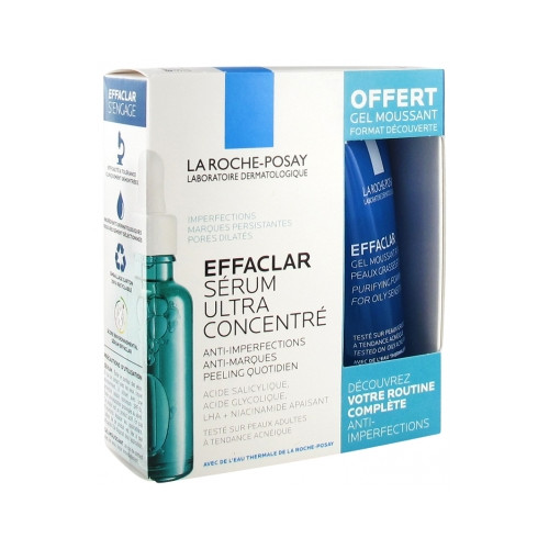 LA ROCHE POSAY Effaclar Sérum Ultra Concentré 30 ml + Gel Moussant Purifiant 50 ml Offert-20265