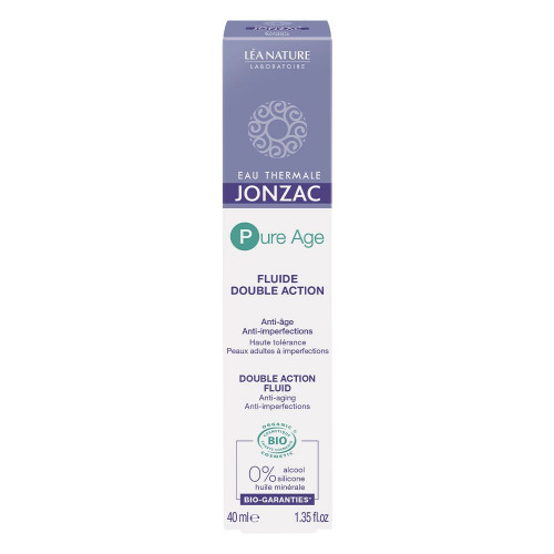 JONZAC Fluide Double Action Anti-Age, Anti-Imperfections 40ml Pure Age Peaux adultes à imperfections-20275 JONZAC Fluide Double Action Anti-Age, Anti-Imperfections 40ml Pure Age Peaux adultes à imperfections-20275