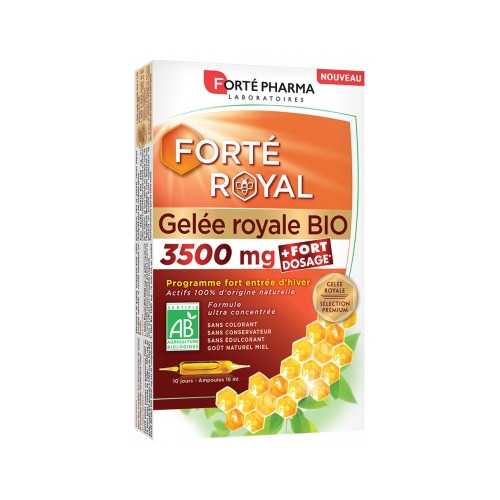 FORTE PHARMA Forté Pharma Forté Royal Gelée Royale 3500 mg Bio 10 Ampoules-20292 FORTE PHARMA Forté Pharma Forté Royal Gelée Royale 3500 mg Bio 10 Ampoules-20292