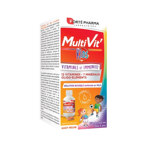 FORTE PHARMA MultiVit'Kids Vitamines et Immunité Sirop 150 ml-20294 FORTE PHARMA MultiVit'Kids Vitamines et Immunité Sirop 150 ml-20294