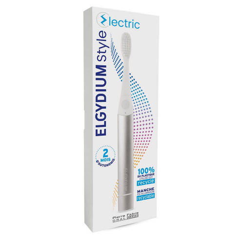 ELGYDIUM Brosse à dents Electrique Style Silver Souple-20308 ELGYDIUM Brosse à dents Electrique Style Silver Souple-20308