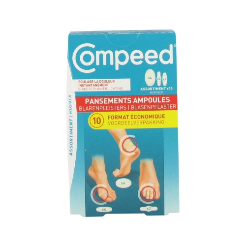 COMPEED Compeed Pansements Ampoules Moyen Format 3 Tailles 10 Pansements-20319