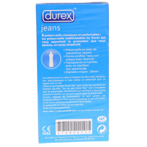 Durex Classic Jeans 24 Préservatifs - Protection Optimale