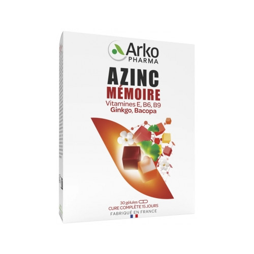 ARKOPHARMA Azinc Mémoire 30 Gélules-20330 ARKOPHARMA Azinc Mémoire 30 Gélules-20330