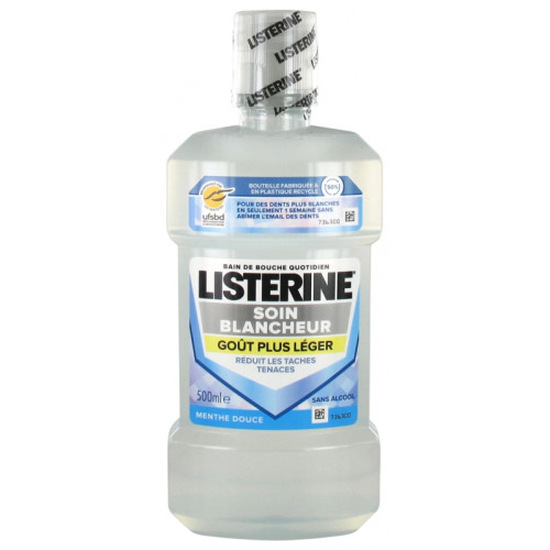 LISTERINE Bain de Bouche Soin Blancheur 500 ml-20367 LISTERINE Bain de Bouche Soin Blancheur 500 ml-20367