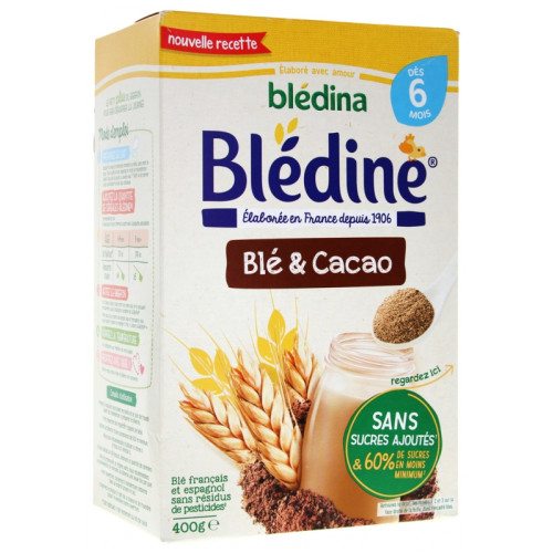 BLEDINA BLEDINE Farine inst cacao 2âge B/400g-20382 BLEDINA BLEDINE Farine inst cacao 2âge B/400g-20382