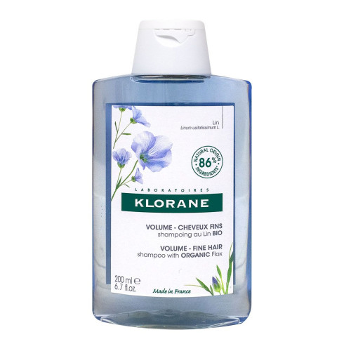 KLORANE Shampooing au lin Bio Volume cheveux fins 200ml-20497 KLORANE Shampooing au lin Bio Volume cheveux fins 200ml-20497