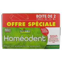 BOIRON Homéodent soin gencives sensibles goût chlorophylle Boiron - 2 x 75 ml-20556