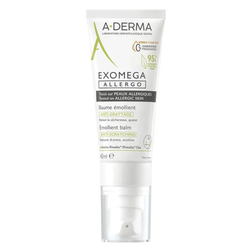 ADERMA Exomega Allergo Baume Emolient anti-grattage Peaux allergiques 40ml-20558 ADERMA Exomega Allergo Baume Emolient anti-grattage Peaux allergiques 40ml-20558