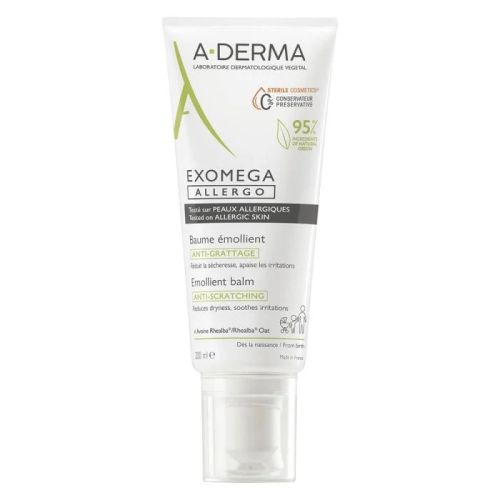 ADERMA Exomega Allergo Baume Emolient anti-grattage Peaux allergiques 200ml-20575 ADERMA Exomega Allergo Baume Emolient anti-grattage Peaux allergiques 200ml-20575