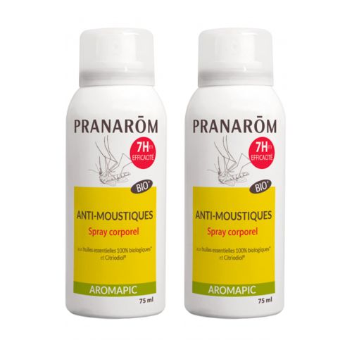 PRANAROM Aromapic Duo Spray corporel anti-moustiques bio 2x75ml-20604 PRANAROM Aromapic Duo Spray corporel anti-moustiques bio 2x75ml-20604