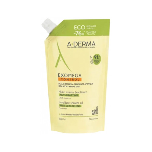 ADERMA Exomega Control Huile Lavante Émolliente Anti-Grattage Recharge 500 ml-20636