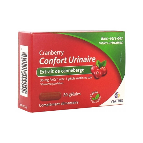 MYLAN Cranberry Confort Urinaire 20 Gélules-20643