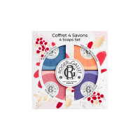 ROGER & GALLET COFFRET - 4 Savons Bienfaisants - Bois de santal 50g + Oeillet Mignardise 50g + Rose Thé 50g + Lavande Royale 50g