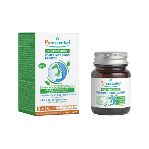 PURESSENTIEL Respiratoire Comprimés Sinus Express 15 Comprimés-20686 PURESSENTIEL Respiratoire Comprimés Sinus Express 15 Comprimés-20686