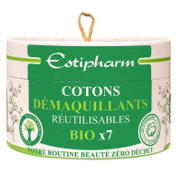 ESTIPHARM 7 cotons démaquillants bio réutilisables zéro déchet-20747