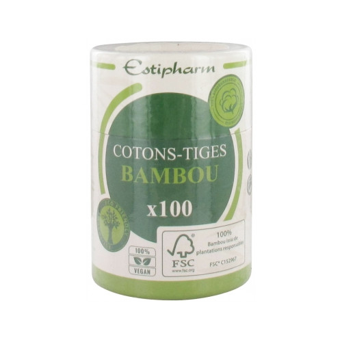 ESTIPHARM Cotons Tiges Bambou 100 Pièces-20748 ESTIPHARM Cotons Tiges Bambou 100 Pièces-20748