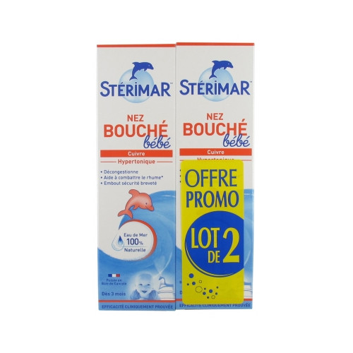 STERIMAR Nez Bouché Bébé Lot de 2 x 100 ml-20753