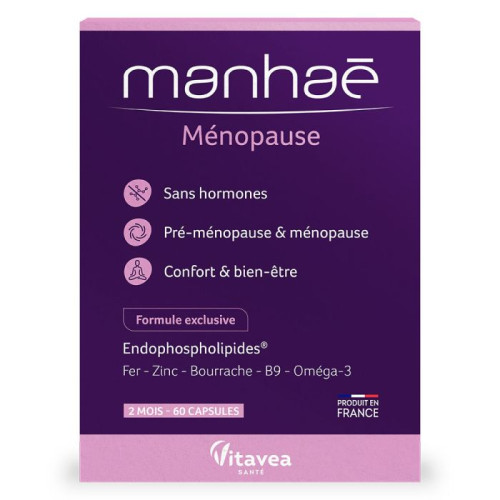 Nutrisanté Manhaé 60 Capsules - Soutien Naturel Ménopause Féminité