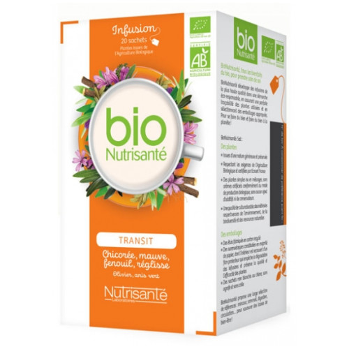 Nutrisanté Infusion Bio Transit 20 Sachets - Confort Intestinal Nutrisanté Infusion Bio Transit 20 Sachets - Confort Intestinal