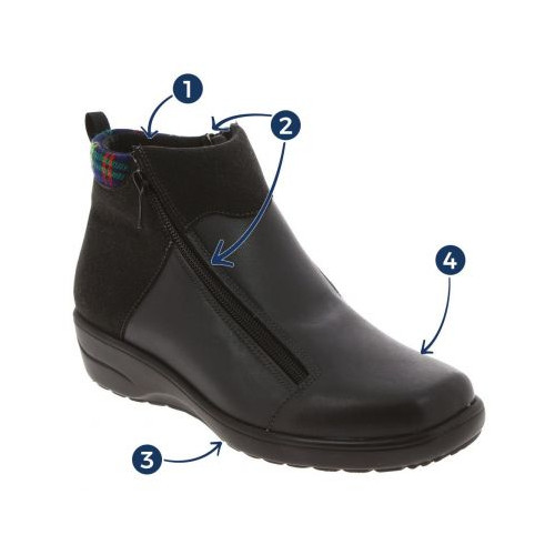 Chaussure orthopédique femme Sacha noir