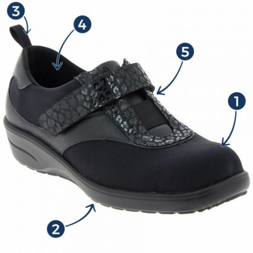Chaussure orthopédique femme Siana noir