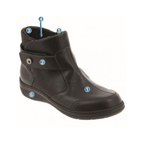 Bottines de ville pour femme et homme CHUT VIOLON noir