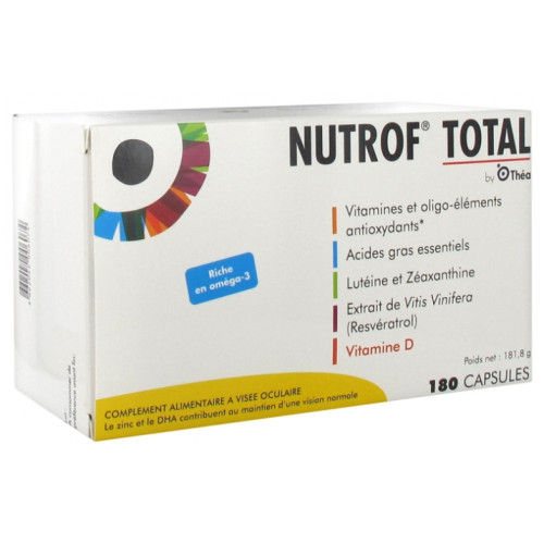 THEA Nutrof Total 180 Capsules - Vision Normale et Protection Oculaire