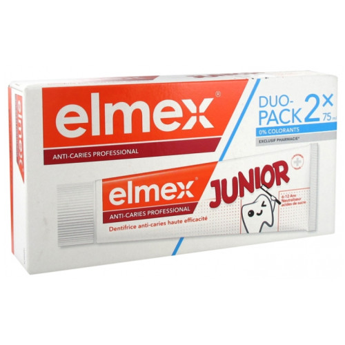 Elmex Dentifrice Junior Anti-Caries 2x75ml - Protection Renforcée