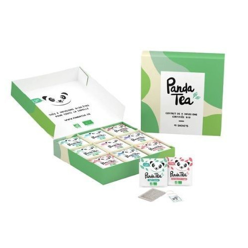 Panda Tea Coffret 8 Infusions Bio 45 Sachets Panda Tea Coffret 8 Infusions Bio 45 Sachets