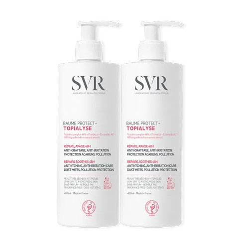 TOPIALYSE Baume Protect+ Visage et Corps Peaux Très Sèches à Atopiques 2 x 400ml TOPIALYSE Baume Protect+ Visage et Corps Peaux Très Sèches à Atopiques 2 x 400ml