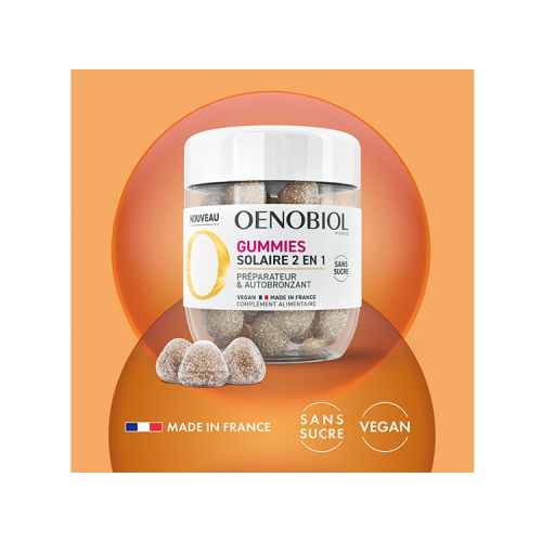 Oenobiol Gummies Solaire 2 En 1 60 Gommes Bronzage Parfait Protection