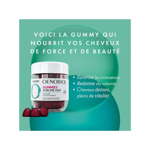 Gummies Sublime Hair Cheveux Volume & Croissance Sans Sucre - 60 Gommes à Mâcher