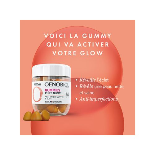 Gummies Pure Glow Sans Sucre - 60 Gommes à Mâcher