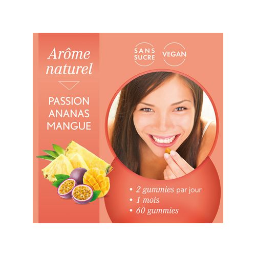 Gummies Pure Glow Sans Sucre - 60 Gommes à Mâcher