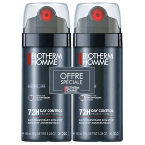 DAY CONTROL - Déodorant Homme Anti Transpirant 72h Spray 2 x 150mL DAY CONTROL - Déodorant Homme Anti Transpirant 72h Spray 2 x 150mL
