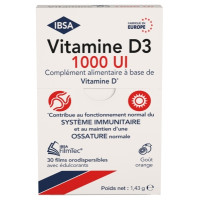 Vitamine D3 1000 UI 30 Films Orodispersibles