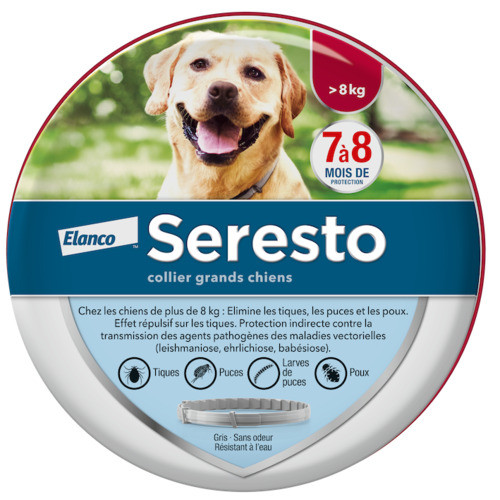 ELANCO SERESTO Collier Antiparasitaire 8kg+ 1 Collier