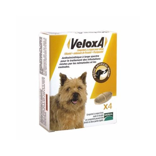 Veloxa Vermifuge Chien 4 Comprimés Veloxa Vermifuge Chien 4 Comprimés