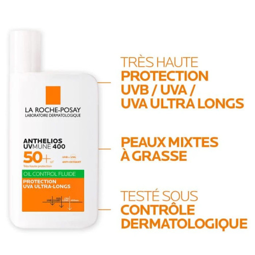 Anthelios fluide oil control uvmune 400 avec parfum spf50+ 50ml Anthelios La Roche-Posay