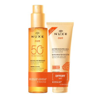 Sun Huile bronzante haute protection SPF50 150ml + Lait fraicheur après-soleil 100 mL