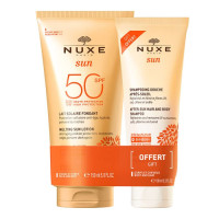 Sun Lait fondant SPF50 150ml + Shampoing douche après soleil 100 ml