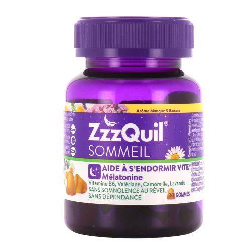 ZzzQuil Sommeil Mangue Banane 30 Gommes