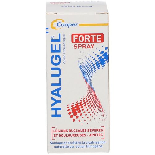 HYALUGEL FORTE 8ml - Spray Buccal à l' Acide Hyaluronique - Plaies Profondes Localisées, Aphtes