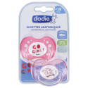 Dodie Duo Sucettes Girly +18 Mois - Confort et Adaptation Parfaite